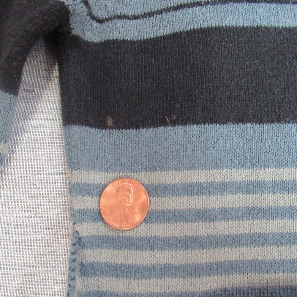Vintage Prana Sweater Dress Women L Black Gray Striped Long Sleeve Preppy Knit - Picture 4 of 10